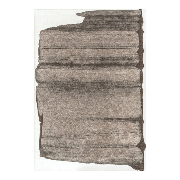 Louis de Poortere Craft Collection Brush Stroke Abstract Area Rug Bold Linework for Modern Living Spaces Mastic 5'7 x 7'10 120283