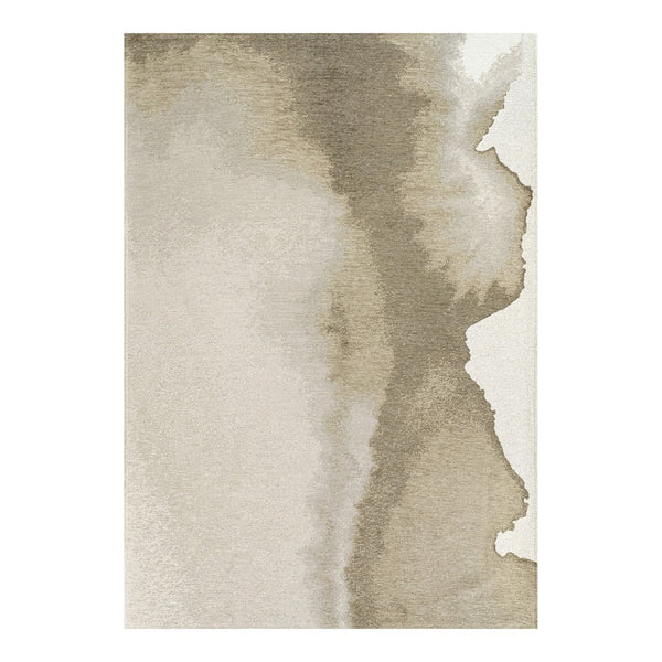 Louis de Poortere Meditation Collection Abstract Ink Blot Area Rug Coastal Teal for Serene Living Spaces Beach 2'7 x 4'11 120288