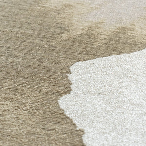 Louis de Poortere Meditation Collection Abstract Ink Blot Area Rug Coastal Teal for Serene Living Spaces Beach 2'7 x 4'11 120288