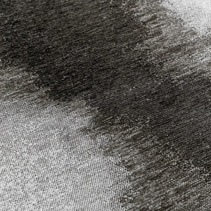 Louis de Poortere Meditation Collection Abstract Ink Blot Area Rug Coastal Teal for Serene Living Spaces Black Shadow 9'2 x 12'10 120303