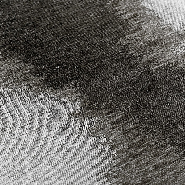 Louis de Poortere Meditation Collection Abstract Ink Blot Area Rug Coastal Teal for Serene Living Spaces Black Shadow 9'2 x 12'10 120303
