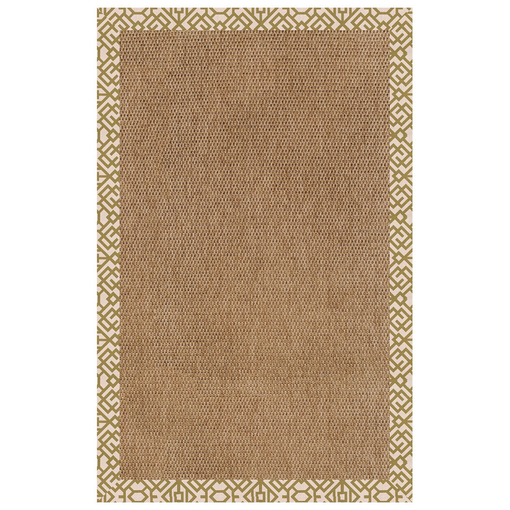 Capel Rugs Islamorada-basketweave Coastal Oasis Area Rug – Stylish, Pet-friendly, And Customizable For Your Space Lattice Pesto 100% Olefin Base W,Border 2085rs07090709276