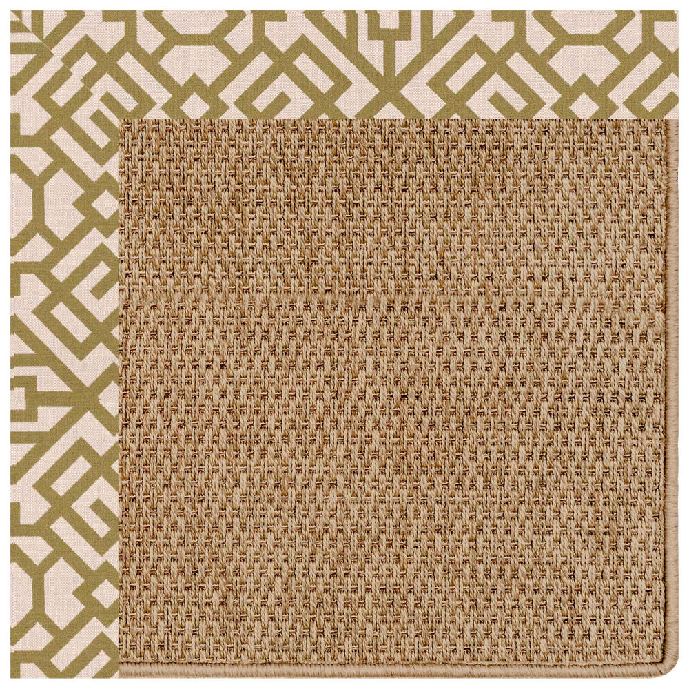 Capel Rugs Islamorada-basketweave Coastal Oasis Area Rug – Stylish, Pet-friendly, And Customizable For Your Space Lattice Pesto 100% Olefin Base W,Border 2085rs07090709276