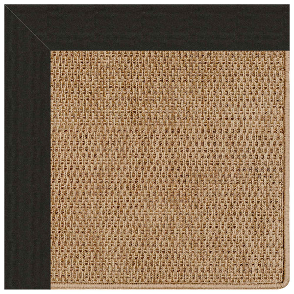Capel Rugs Islamorada-basketweave Coastal Oasis Area Rug – Stylish, Pet-friendly, And Customizable For Your Space Canvas Black 100% Olefin Base W,Border 2085rs05000800314