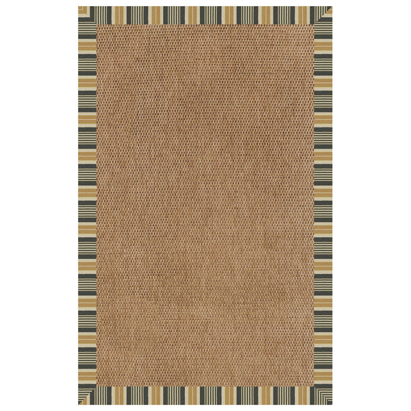 Capel Rugs Islamorada-basketweave Coastal Oasis Area Rug – Stylish, Pet-friendly, And Customizable For Your Space Long Hill Ebony 100% Olefin Base W,Border 2085rs07091000340