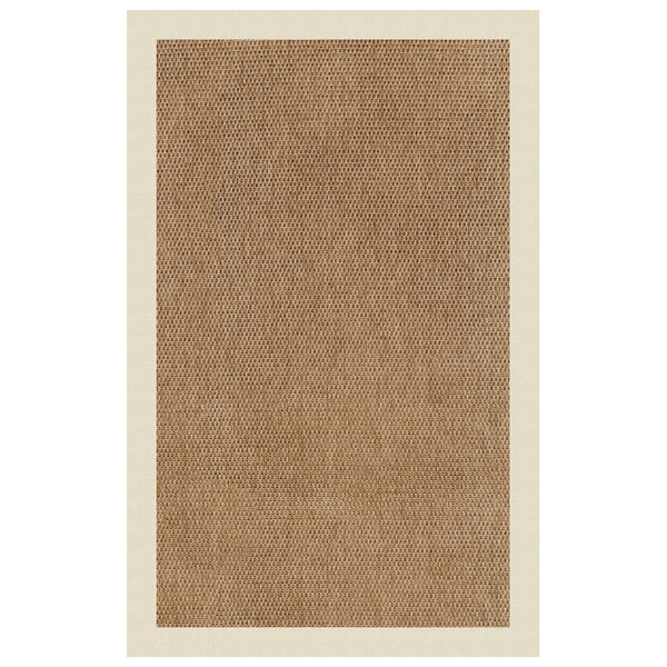 Capel Rugs Islamorada-basketweave Coastal Oasis Area Rug – Stylish, Pet-friendly, And Customizable For Your Space Canvas Sand 100% Olefin Base W,Border 2085rs07091000712
