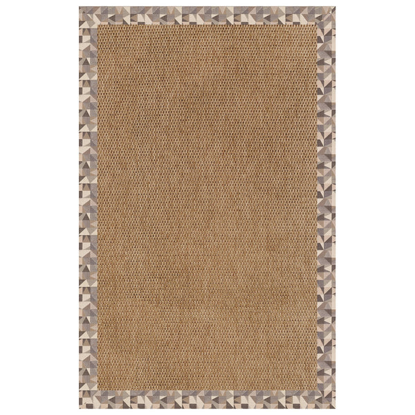 Capel Rugs Islamorada-basketweave Coastal Oasis Area Rug – Stylish, Pet-friendly, And Customizable For Your Space Geo Bronze 100% Olefin Base W,Border 2085rs07090709726