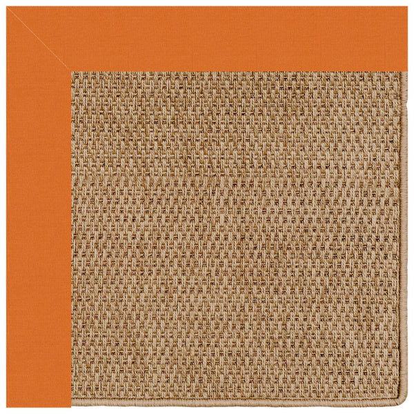 Capel Rugs Islamorada-basketweave Coastal Oasis Area Rug – Stylish, Pet-friendly, And Customizable For Your Space Canvas Tangerine 100% Olefin Base W,Border 2085rs07091000815