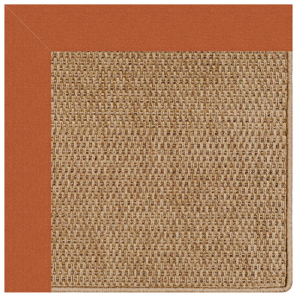 Capel Rugs Islamorada-basketweave Coastal Oasis Area Rug – Stylish, Pet-friendly, And Customizable For Your Space Canvas Rust 100% Olefin Base W,Border 2085gs0709837