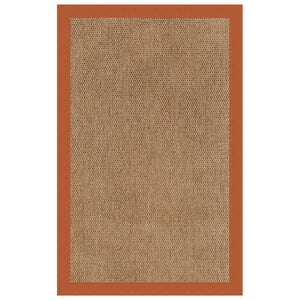 Capel Rugs Islamorada-basketweave Coastal Oasis Area Rug – Stylish, Pet-friendly, And Customizable For Your Space Canvas Rust 100% Olefin Base W,Border 2085rs07091000837