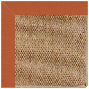 Capel Rugs Islamorada-basketweave Coastal Oasis Area Rug – Stylish, Pet-friendly, And Customizable For Your Space Canvas Rust 100% Olefin Base W,Border 2085rs07090709837