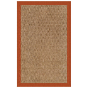 Capel Rugs Islamorada-basketweave Coastal Oasis Area Rug – Stylish, Pet-friendly, And Customizable For Your Space Classic Persimmon 100% Olefin Base W,Border 2085rs07090709846
