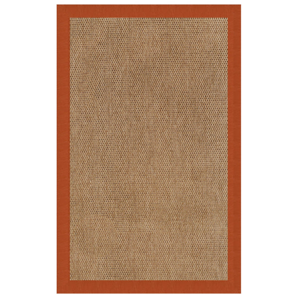 Capel Rugs Islamorada-basketweave Coastal Oasis Area Rug – Stylish, Pet-friendly, And Customizable For Your Space Classic Persimmon 100% Olefin Base W,Border 2085rs07090709846