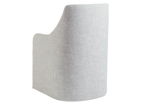 Lexington Artistica Home Riley Arm Chair - Elegant Solid Mahogany Frame With Upholstered Linen Weave And Easy-moving Casters No Finish Wood 2086-881-01