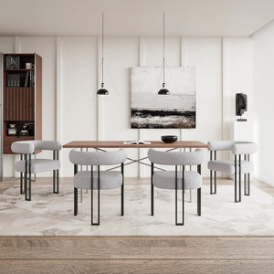 English Elm Counter Height Stools Set of 2 Mid-century Metal Legs Ergonomic Kitchen Island Seating Light Gray T3623P431988