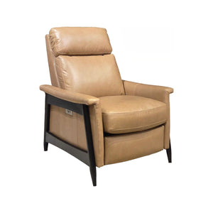 Olivia + Quinn Bristol Power Recliner: Luxurious Comfort With Usb Port, Perfect For Movie Nights And Relaxation Zion Barley Leather,Foam,Wood 2086_Zio1001