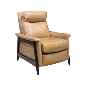 Olivia + Quinn Bristol Power Recliner: Luxurious Comfort With Usb Port, Perfect For Movie Nights And Relaxation Zion Barley Leather,Foam,Wood 2086_Zio1001