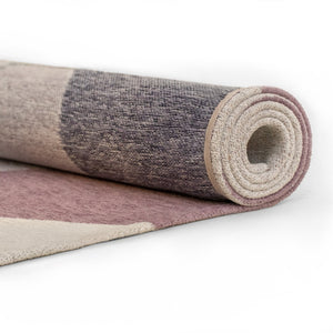 Louis de Poortere Gallery Collection Stones Low Pile Area Rug with Organic Pebble Pattern for Modern Interiors Eclipse 4'7 x 6'7 120256