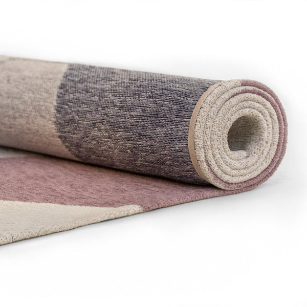 Louis de Poortere Gallery Collection Stones Low Pile Area Rug with Organic Pebble Pattern for Modern Interiors Eclipse 4'7 x 6'7 120256