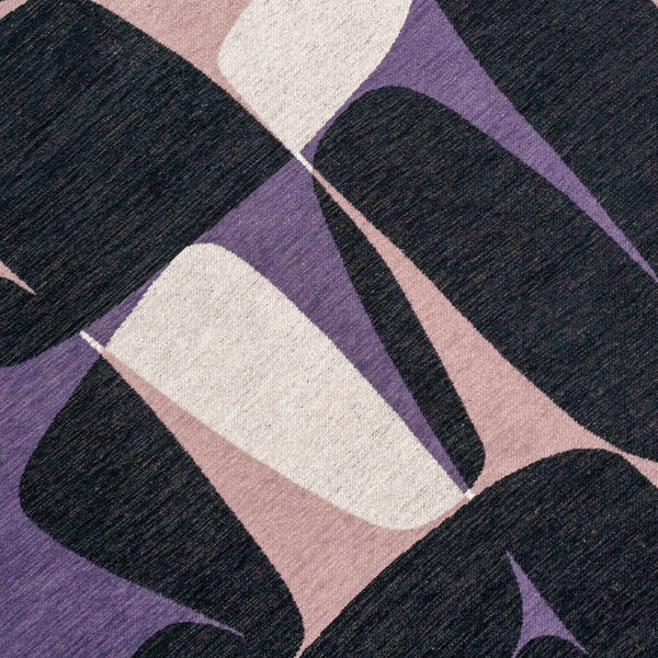 Louis de Poortere Gallery Collection Stones Low Pile Area Rug with Organic Pebble Pattern for Modern Interiors Eclipse 4'7 x 6'7 120256