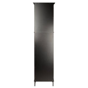 Winsome Wood Alps Versatile Tall Storage Cabinet In Black – Stylish Organization With Adjustable Shelves & Glass Doors Black Solid ,Composite Wood 20871-winsome-wood