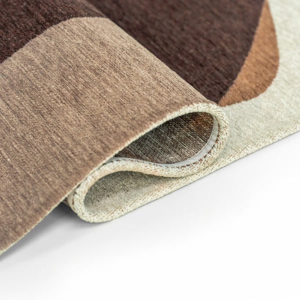 Louis de Poortere Gallery Collection Stones Low Pile Area Rug with Organic Pebble Pattern for Modern Interiors Cookie 4'7 x 6'7 120262