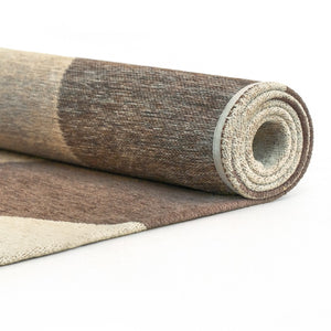 Louis de Poortere Gallery Collection Stones Low Pile Area Rug with Organic Pebble Pattern for Modern Interiors Cookie 4'7 x 6'7 120262