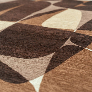 Louis de Poortere Gallery Collection Stones Low Pile Area Rug with Organic Pebble Pattern for Modern Interiors Cookie 4'7 x 6'7 120262