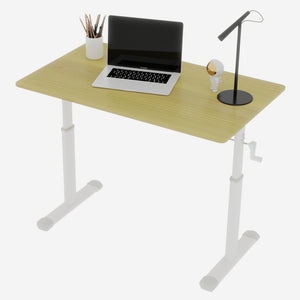 English Elm Adjustable Study Desk For Home & Office – Compact, Hand-Crank Design For Kids & Adults' Comfort W1935P338366