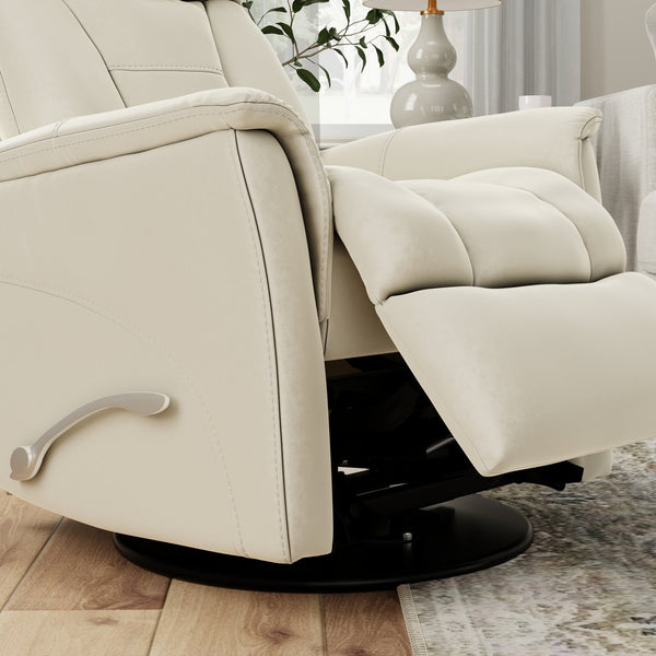 English Elm Global Home Swivel Glider Recliner - Faux Leather Comfort With Adjustable Headrest & Footrest B339P323110