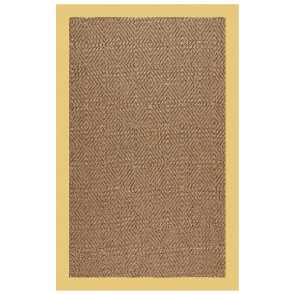 Capel Rugs Islamorada-diamond Canvas Rug - Relaxing Sisal Look, Pet-friendly, Perfect For Any Space! Canvas Canary 100% Olefin Base W,Border 2088rs07091000137
