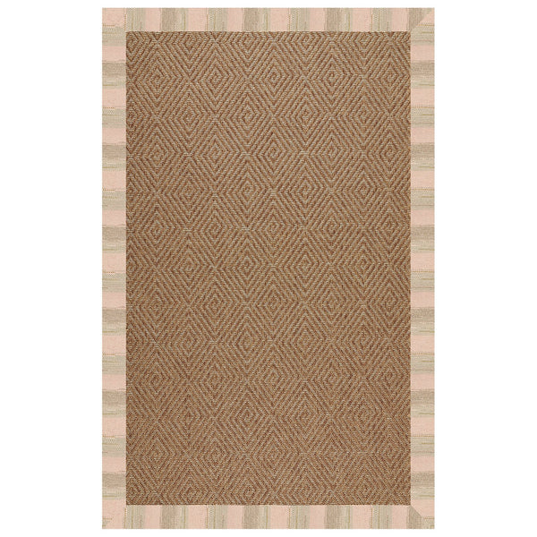 Capel Rugs Islamorada-diamond Canvas Rug - Relaxing Sisal Look, Pet-friendly, Perfect For Any Space! Sicily Olive 100% Olefin Base W,Border 2088rs07090709218