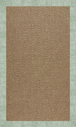 Capel Rugs Islamorada-diamond Canvas Rug - Relaxing Sisal Look, Pet-friendly, Perfect For Any Space! Rave Spearmint 100% Olefin Base W,Border 2088rs07090709221
