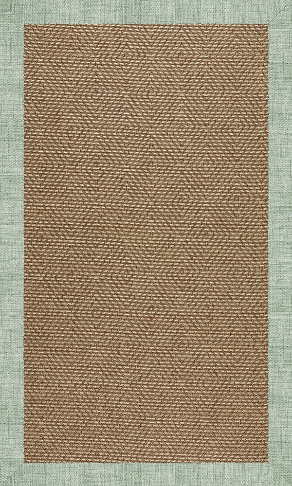 Capel Rugs Islamorada-diamond Canvas Rug - Relaxing Sisal Look, Pet-friendly, Perfect For Any Space! Rave Spearmint 100% Olefin Base W,Border 2088rs07091000221