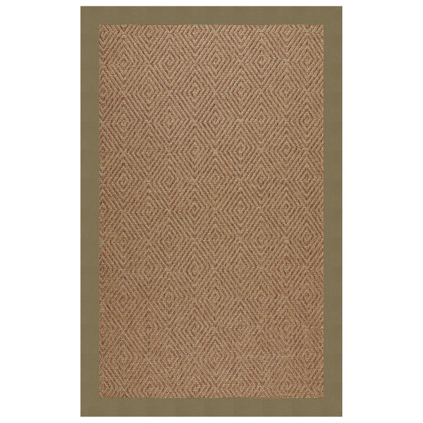 Capel Rugs Islamorada-diamond Canvas Rug - Relaxing Sisal Look, Pet-friendly, Perfect For Any Space! Classic Sage 100% Olefin Base W,Border 2088rs07091000222