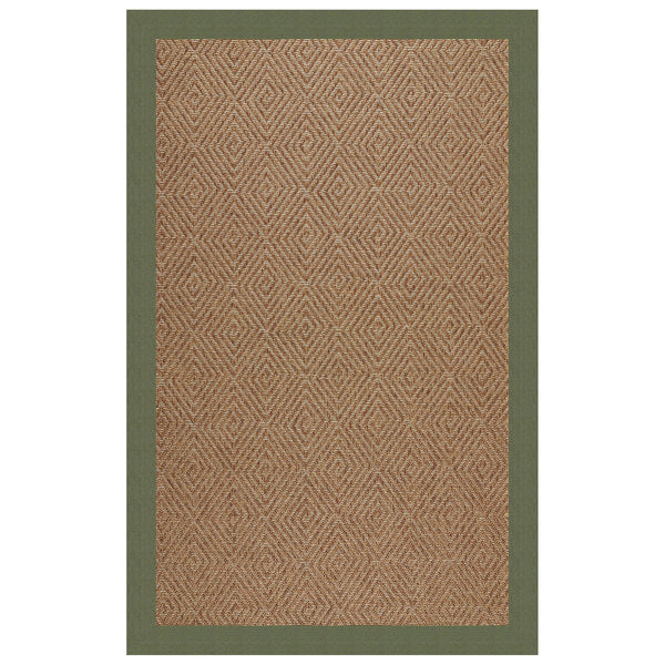 Capel Rugs Islamorada-diamond Canvas Rug - Relaxing Sisal Look, Pet-friendly, Perfect For Any Space! Canvas Fern 100% Olefin Base W,Border 2088rs06000600274