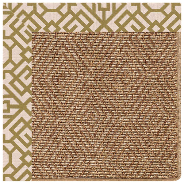 Capel Rugs Islamorada-diamond Canvas Rug - Relaxing Sisal Look, Pet-friendly, Perfect For Any Space! Lattice Pesto 100% Olefin Base W,Border 2088gs0709276