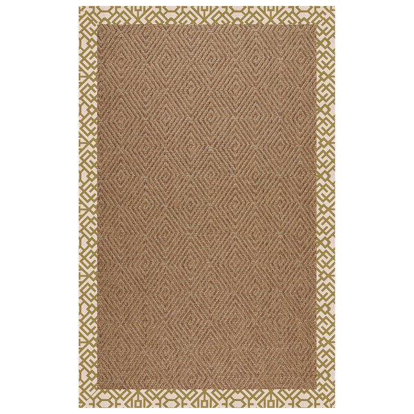 Capel Rugs Islamorada-diamond Canvas Rug - Relaxing Sisal Look, Pet-friendly, Perfect For Any Space! Lattice Pesto 100% Olefin Base W,Border 2088rs07091000276
