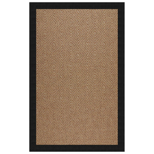 Capel Rugs Islamorada-diamond Canvas Rug - Relaxing Sisal Look, Pet-friendly, Perfect For Any Space! Classic Black 100% Olefin Base W,Border 2088rs07091000312