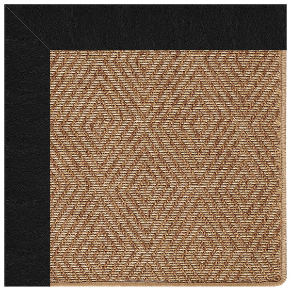 Capel Rugs Islamorada-diamond Canvas Rug - Relaxing Sisal Look, Pet-friendly, Perfect For Any Space! Classic Black 100% Olefin Base W,Border 2088rs07091000312