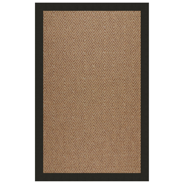 Capel Rugs Islamorada-diamond Canvas Rug - Relaxing Sisal Look, Pet-friendly, Perfect For Any Space! Canvas Black 100% Olefin Base W,Border 2088rs04000600314