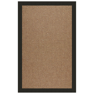 Capel Rugs Islamorada-diamond Canvas Rug - Relaxing Sisal Look, Pet-friendly, Perfect For Any Space! Canvas Black 100% Olefin Base W,Border 2088rs09001200314