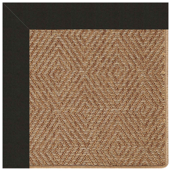Capel Rugs Islamorada-diamond Canvas Rug - Relaxing Sisal Look, Pet-friendly, Perfect For Any Space! Canvas Black 100% Olefin Base W,Border 2088rs04000600314