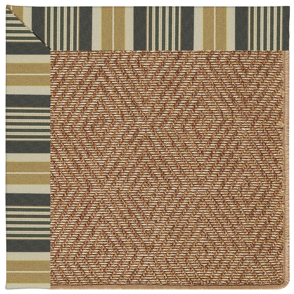 Capel Rugs Islamorada-diamond Canvas Rug - Relaxing Sisal Look, Pet-friendly, Perfect For Any Space! Long Hill Ebony 100% Olefin Base W,Border 2088rs07091000340