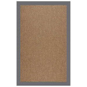 Capel Rugs Islamorada-diamond Canvas Rug - Relaxing Sisal Look, Pet-friendly, Perfect For Any Space! Canvas Charcoal 100% Olefin Base W,Border 2088rs05000800355