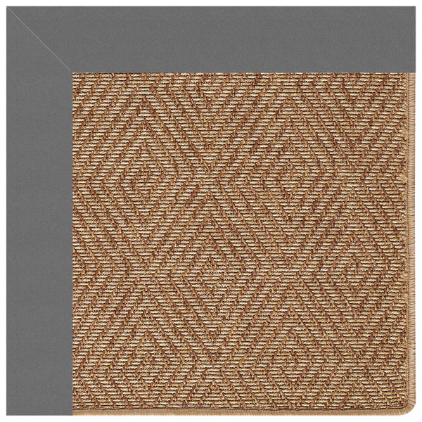 Capel Rugs Islamorada-diamond Canvas Rug - Relaxing Sisal Look, Pet-friendly, Perfect For Any Space! Canvas Charcoal 100% Olefin Base W,Border 2088rs08001000355