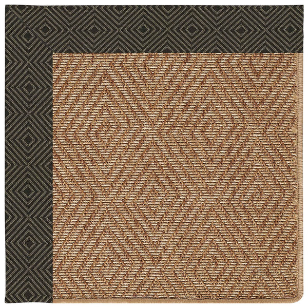 Capel Rugs Islamorada-diamond Canvas Rug - Relaxing Sisal Look, Pet-friendly, Perfect For Any Space! Fortuna Lava 100% Olefin Base W,Border 2088gs0709394