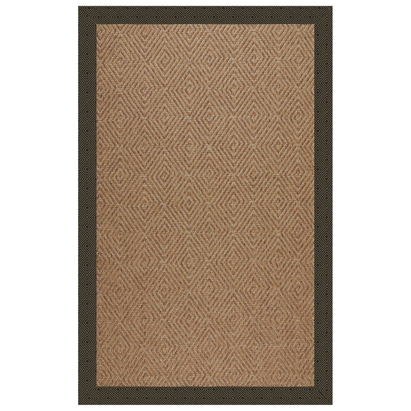 Capel Rugs Islamorada-diamond Canvas Rug - Relaxing Sisal Look, Pet-friendly, Perfect For Any Space! Fortuna Lava 100% Olefin Base W,Border 2088rs07090709394