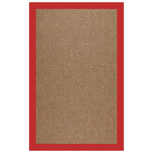 Capel Rugs Islamorada-diamond Canvas Rug - Relaxing Sisal Look, Pet-friendly, Perfect For Any Space! Canvas Jockey Red 100% Olefin Base W,Border 2088rs07091000527