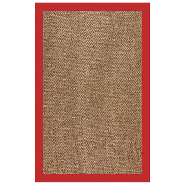 Capel Rugs Islamorada-diamond Canvas Rug - Relaxing Sisal Look, Pet-friendly, Perfect For Any Space! Canvas Jockey Red 100% Olefin Base W,Border 2088rs07091000527